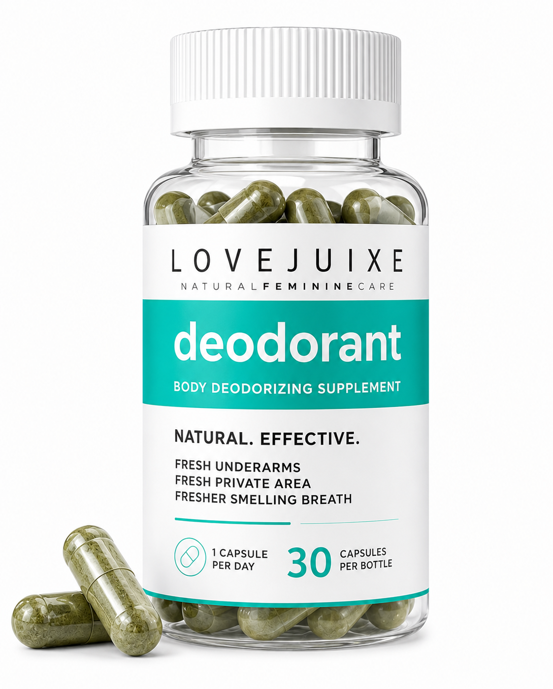 Natural Deodorant Chlorophyll Pill for Body Odor, Detox & Healthy Skin