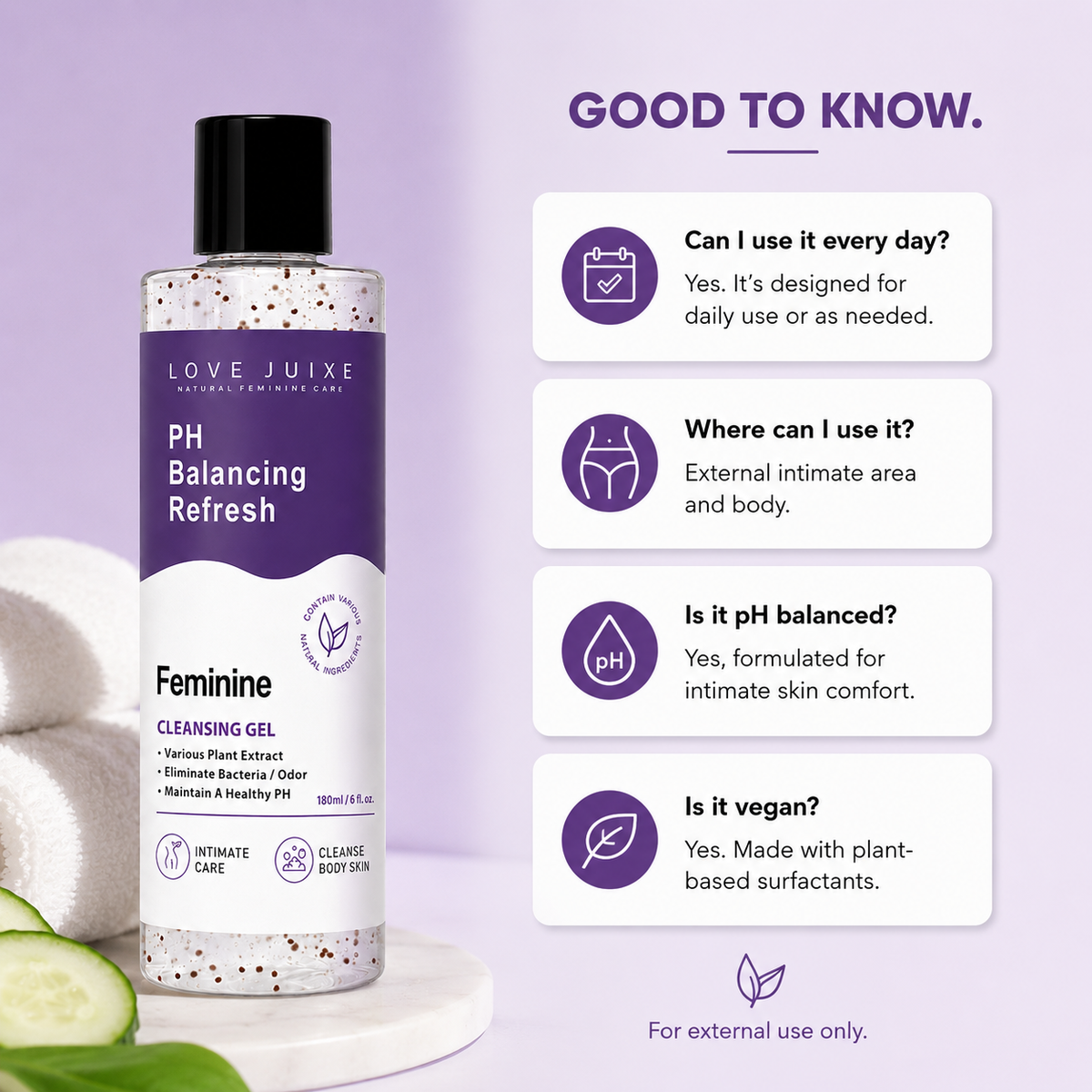 Natural Plant Based pH Balancing Feminine Wash