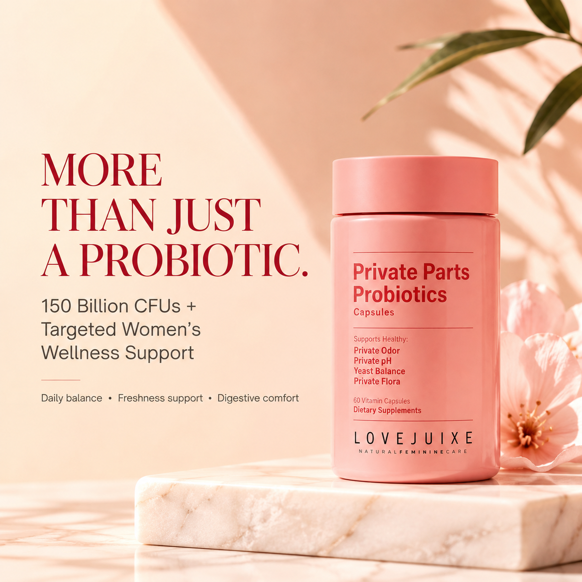 Yoni Probiotics for pH, Odor, PMS Relief & UTI Prevention
