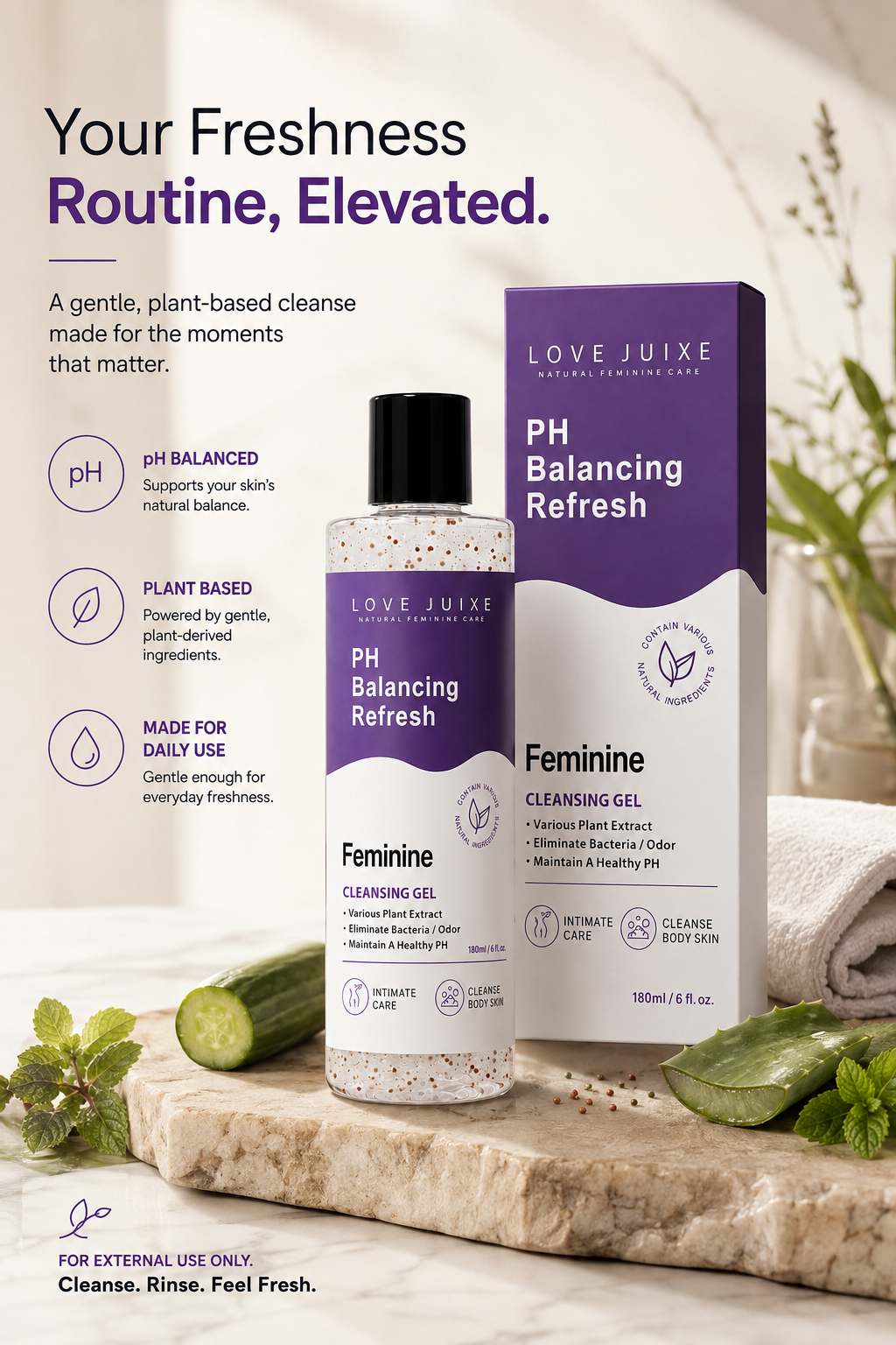 Natural Plant Based pH Balancing Feminine Wash