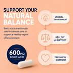 Boric Acid Vaginal Suppositories for pH Balance and Odor Control