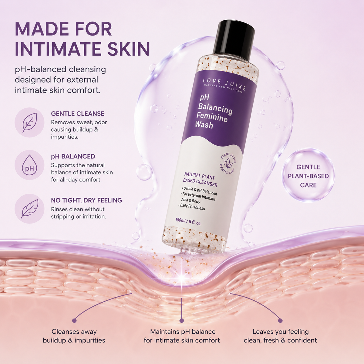 Natural Plant Based pH Balancing Feminine Wash