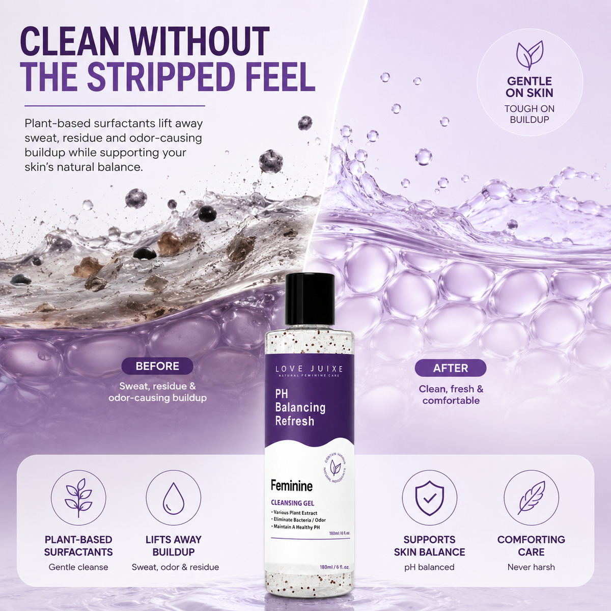 Natural Plant Based pH Balancing Feminine Wash