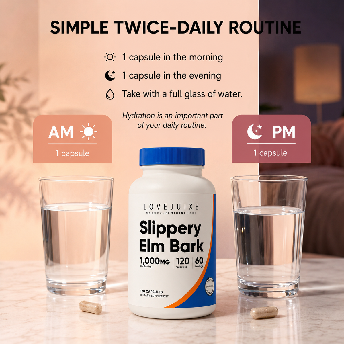 Extra Strength Slippery Elm Bark Moisture Capsules