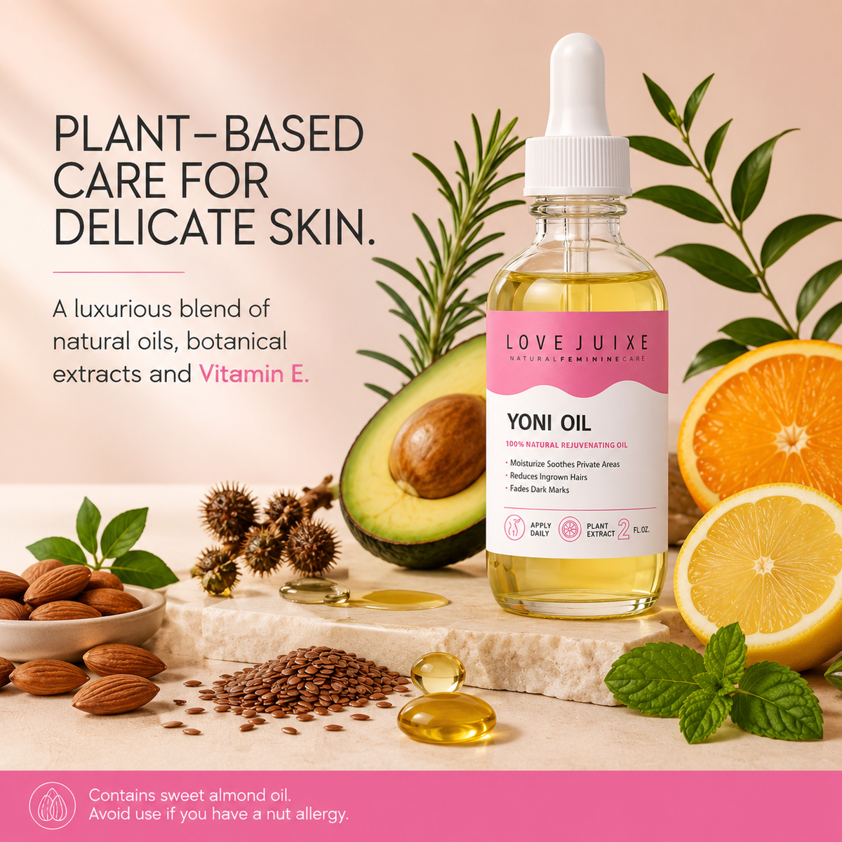 Yoni Oil for Dryness, Ingrown Hairs, Dark Marks & Scars