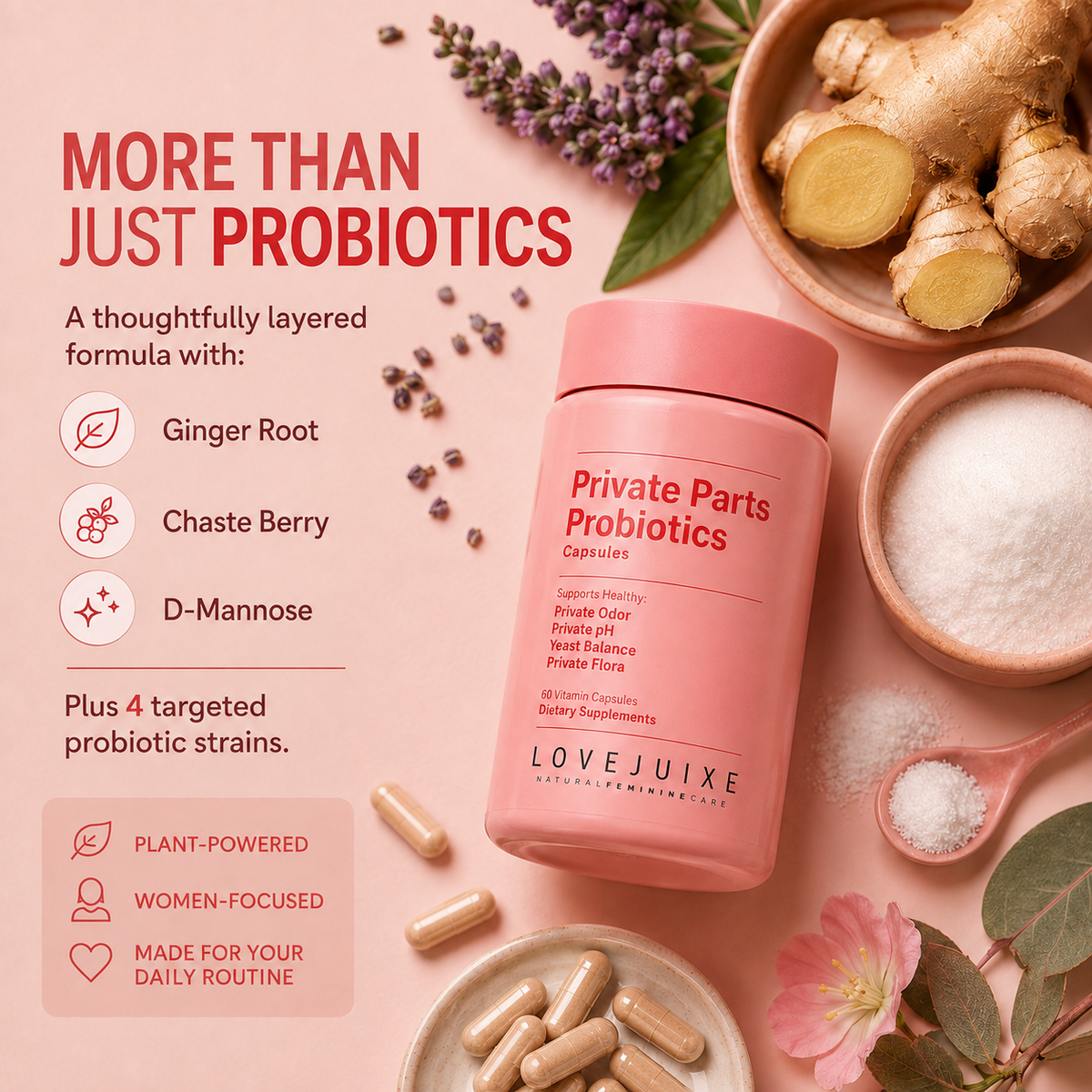 Yoni Probiotics for pH, Odor, PMS Relief & UTI Prevention