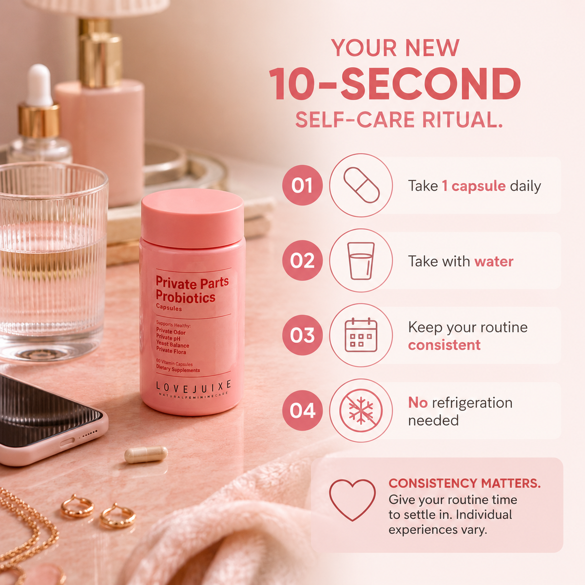 Yoni Probiotics for pH, Odor, PMS Relief & UTI Prevention