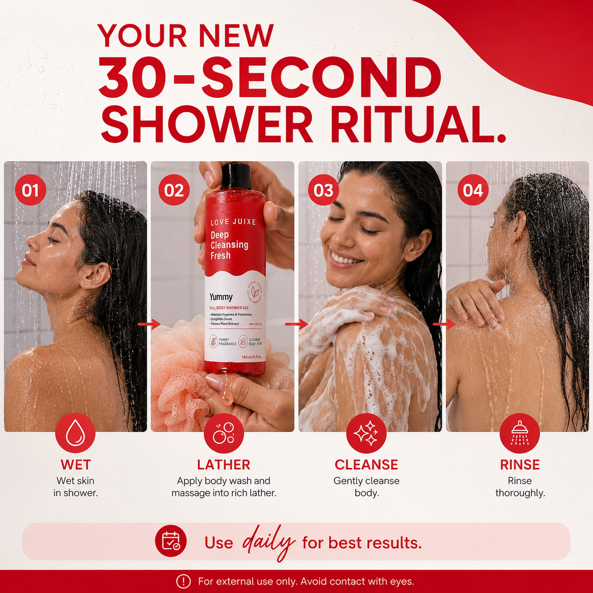 Organic Body Wash Delicious Hydrating Juicy Daily Use