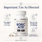 Boric Acid Vaginal Suppositories for pH Balance and Odor Control